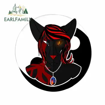 

EARLFAMILY 13cm x 9.9cm for Female Wolf with Long Ears Motorcycle Car Stickers Cartoon Windows Waterproof Decal VAN Car Styling