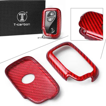

Red Car Remote Key Shell Cover Case For Lexus RX450 RX350 LX570 GS460 Carbon Fiber