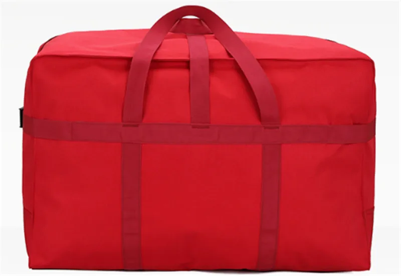 Большой емкости высокого качества Модные багажные сумки ткань Оксфорд водонепроницаемый складной выходные спортивная для путешествия Сумка для женщин мужчин - Цвет: Красный