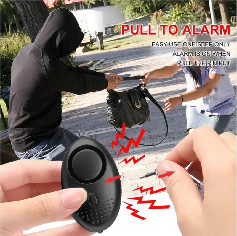 Portable Self Defense Alarm 130DB Personal Security Alarm Keychain With LED Lights Emergency Safety Alarm For Women, Men, Child
