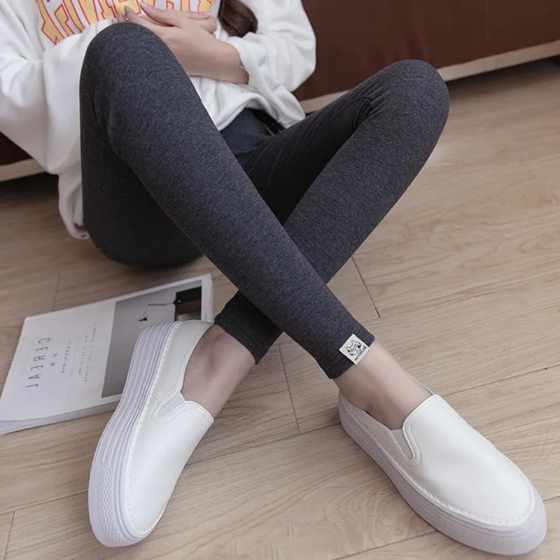 

Photo Shoot 2019 Spring And Autumn Maternity Pants Thick Leggings Slimming Slim Fit Long Pants Maternity Pants Gray Pure Cotton