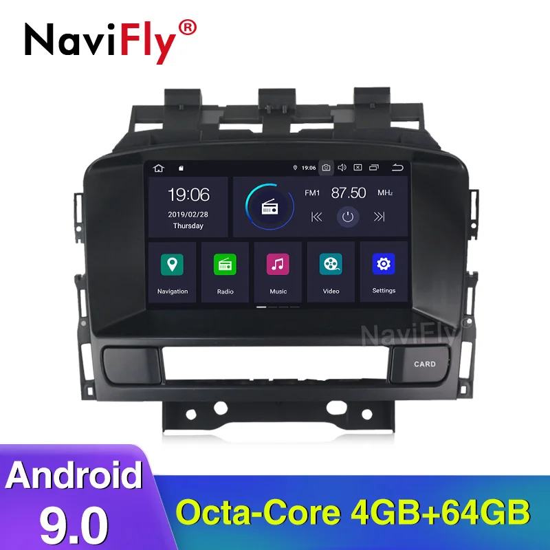 NaviFly Android 9,0 Восьмиядерный PX5 автомобильный dvd-плеер для OPEL ASTRA J 2010-2012 Автомобильная Мультимедийная поддержка DVR wifi DAB OBD gps радио