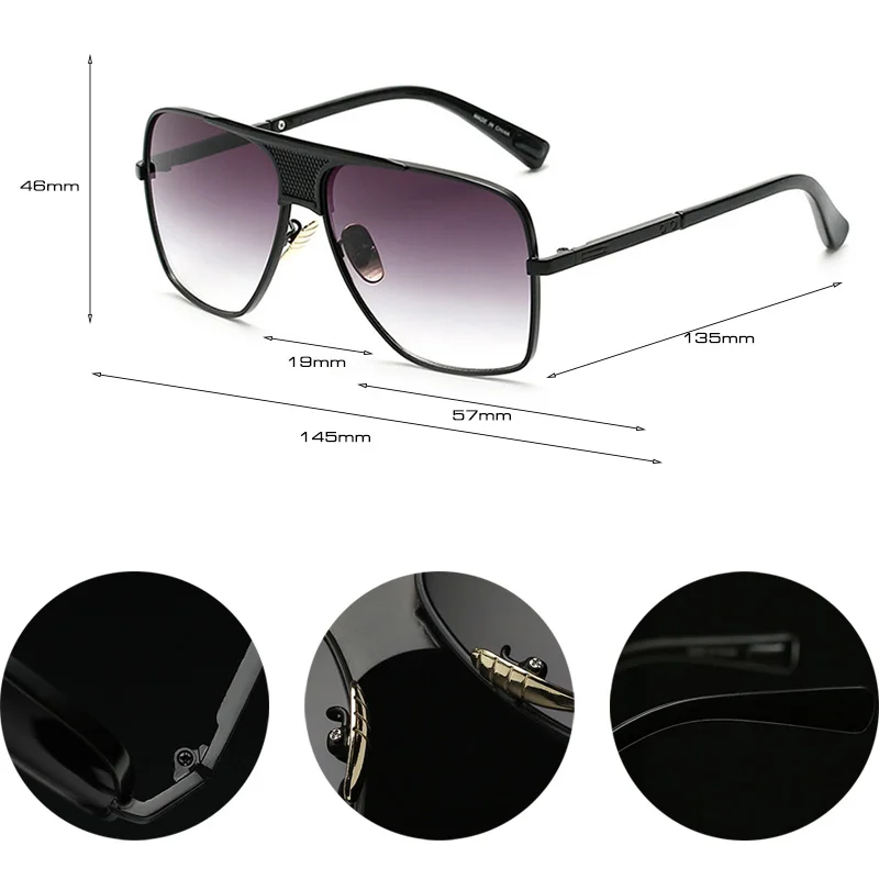 Мужские квадратные солнцезащитные очки винтажные SHAUNA женские брендовые