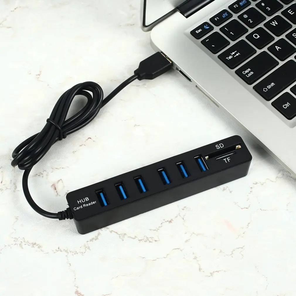 Мини usb-хаб 3,0 Мульти USB 3,0 концентратор USB разветвитель 3 порта концентратор с устройство для чтения карт SD TF 6 портов 2,0 Hab адаптер для ПК Аксессуары