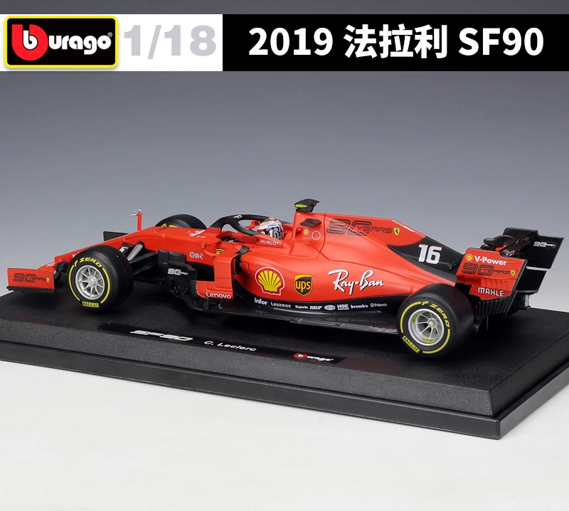 Kopen Bburago Diecast Model Auto 118 Schaal 2019 Metalen Ferrari F1 Auto Formulaa 1 Racing Auto SF71H 90 Legering Speelgoed auto Collectie Kid Gift