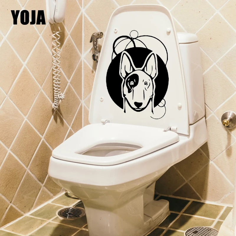 

YOJA 16X22.6CM American Pitbull Terrier Amstaff Dog Pet Animals Toilet Decal Home Decor Wall Sticker T5-1573
