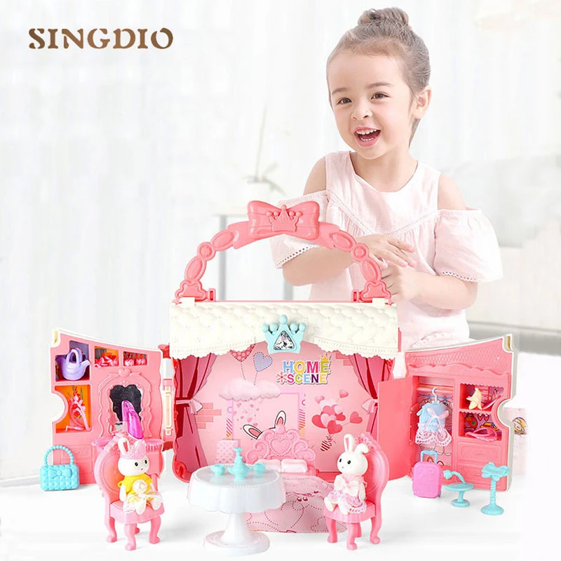 plastic dollhouse family