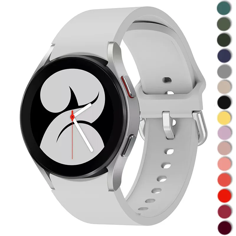 Ремешок силиконовый для Samsung Galaxy Watch 4 classic 42 мм 46 спортивный браслет смарт-часов 44