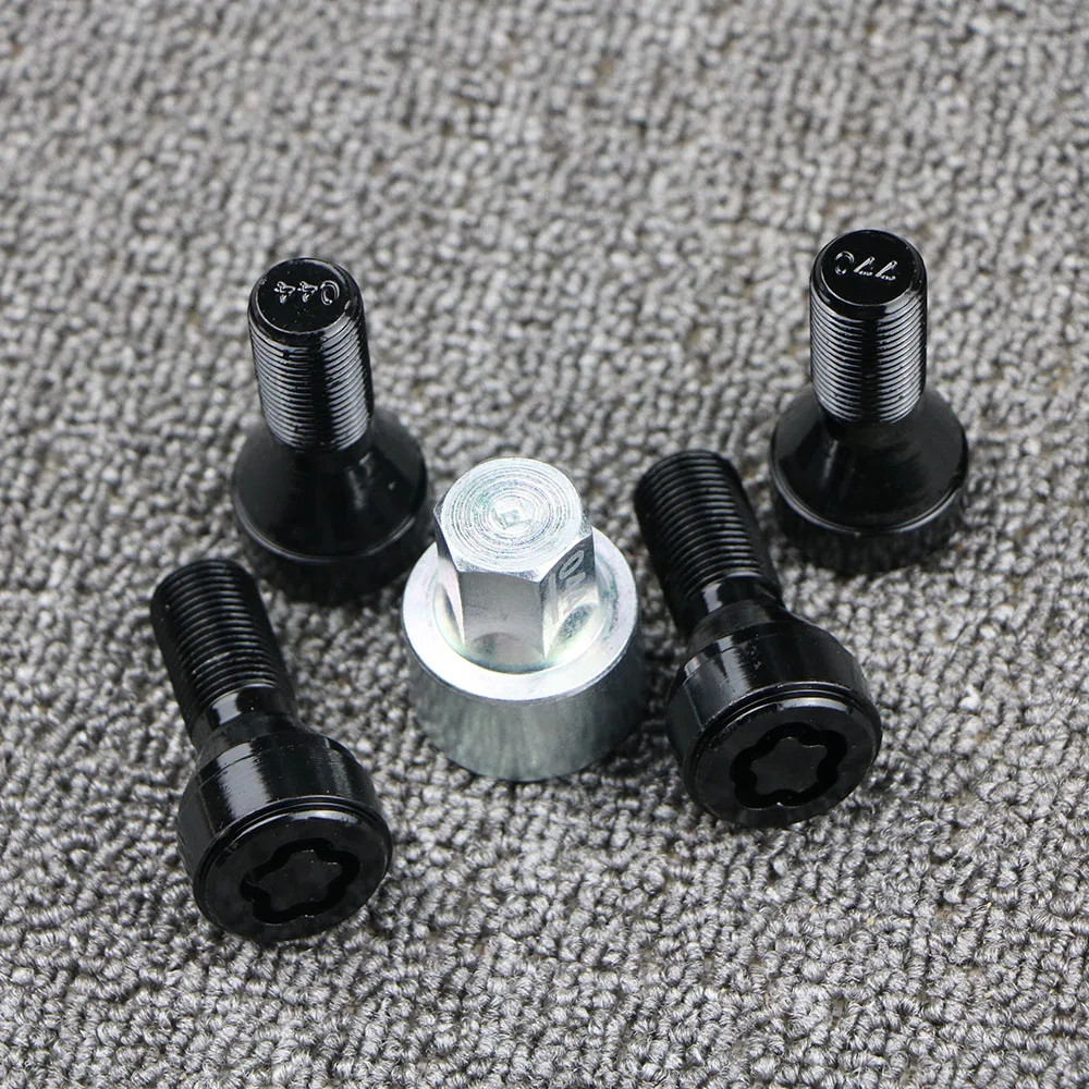 M14x1.25 Tire Screw Bolts Wheel Bolt Lock Key For BMW X3 X5 X6 5 7 Series F20 F30 F10 G30 2010-