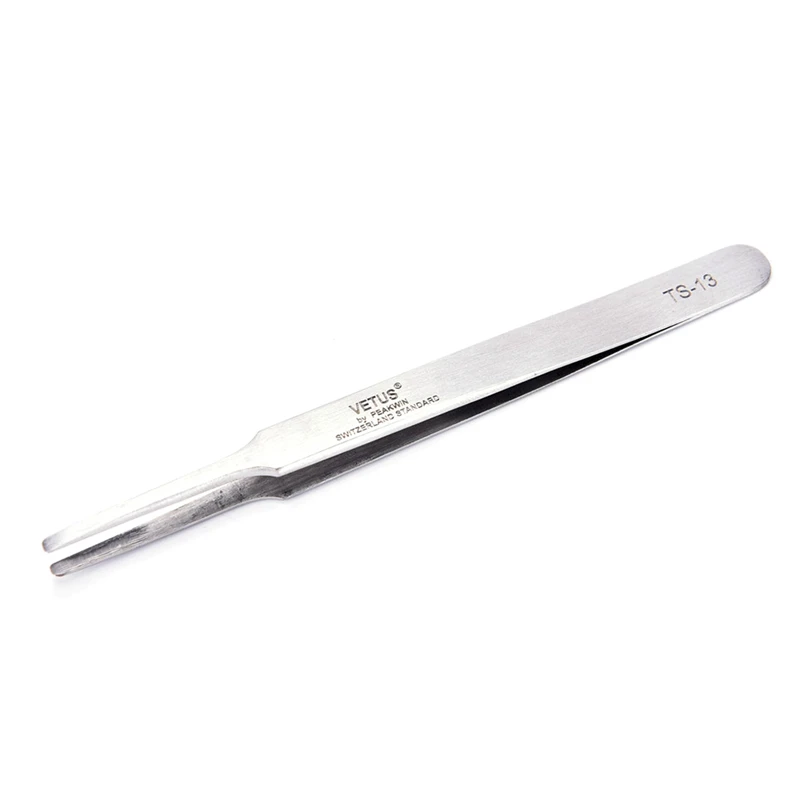 1pcs Nail Art Stainless Steel Gel Picking Tool Rhinestones Gem Decor Eyelash Tweezers Anti-static Diy Hand Clip Silver Tweezers - Цвет: 4