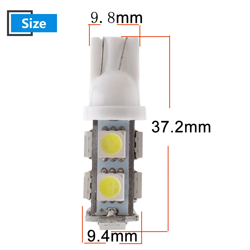 4 шт., 24 В, w5w, T10 5050, 9 SMD светодиодный светильник для грузовиков, дверей, номерного знака, габаритные огни, белый, синий, красный, зеленый, янтарный, розовый, разные цвета