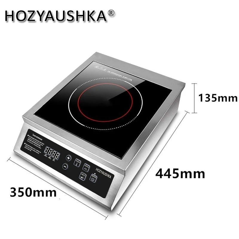 3500 watt induction cooker high power large size all stainless steel flat key household and commercial fire boiler