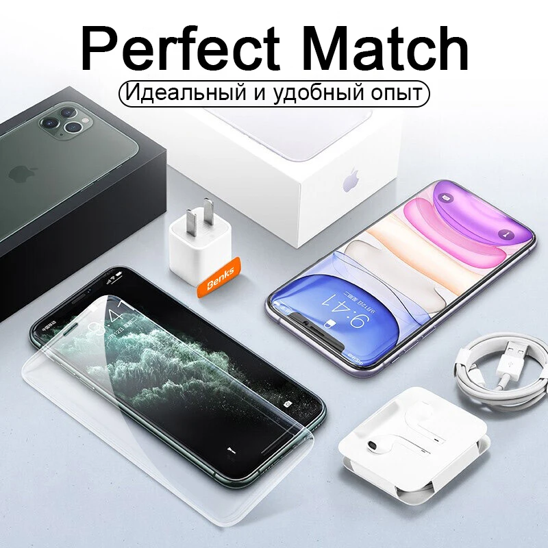 4PCS Full Cover Tempered Glass On the For iPhone 7 8 6 6s Plus Screen Protector On iPhone 12 Mini X XR XS MAX 11 Pro Max Glass
