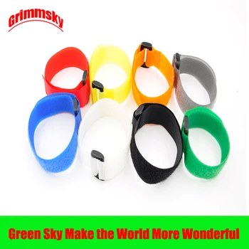 

10Pcs/Lot Wire Reusable Cord Organizer Wire 20X2cm Colorful Computer Data Cable Power Hook Loop Cable Tie