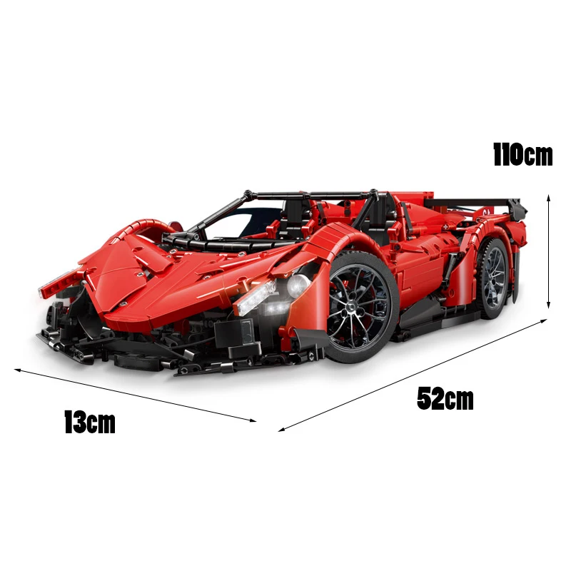 Technic серия 2172 шт. MOC Rc автомобиль приложение Funtion превышение скорости красный суперкар Расширенная модель строительные блоки игрушки для детей наборы
