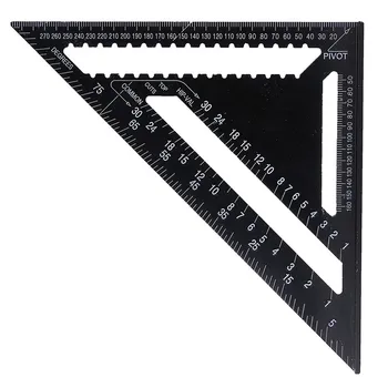 

30cm Aluminium Set Square ruler 12" Protractors Rafter Angle Frame Measuring Carpenter Measurement woodworking Triangular Rule