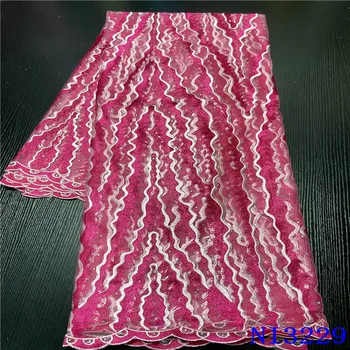 

High Classic African Tulle Lace Fabric 2020 High Quality Lace Nigerian French Net Lace Material With Stones For Sewing NI3229