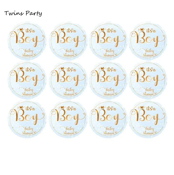 

Twins 60Pcs It's a Boy It's a Girl Round Sticker Label Baby Shower Favor Stickers For Baby Shower Or Baby Sprinkle Party Decor