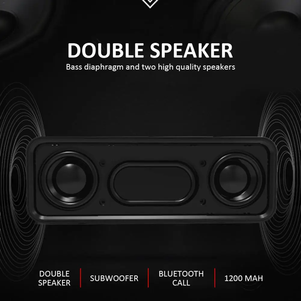 Портативный Bluetooth 5,0 динамик Мультимедиа USB Сабвуфер автомобильный беспроводной стерео динамик поддержка для мобильного телефона и iPad