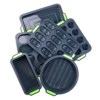 

6 Pcs/Set Grey Color Silicone Cake Mold Non Stick 3D Silicone Mold for Fondant Mould Cake Decorating Tool Baking Pan tool