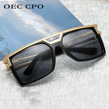 

Retro Square metal Frame Flat Top Sunglasses Women New Fashion Glasses Men Travel driving Sunglasses UV400 Oculos De Sol O520