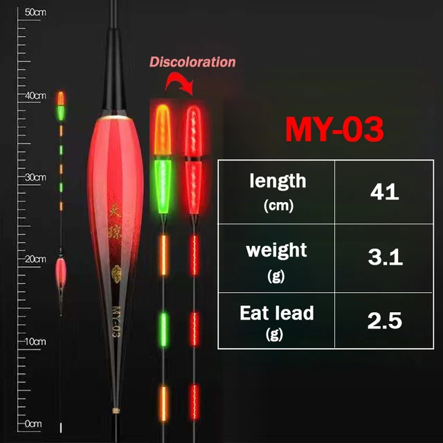 2021New Discoloration Fishing Floats Electronic Carp Float Luminous Smart Catfish Nearsighted Fishing Lovers Tackle Accessories B49-3-1