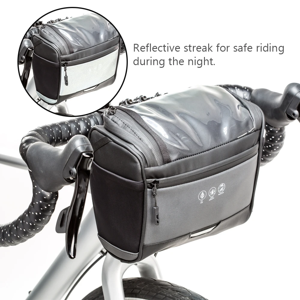 Lixada 5 6L Bicycle Bag Waterproof Front Reflective Tube Bike Bag MTB