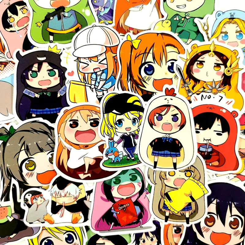 50 шт. японский аниме персонаж из мультфильма Himouto Umaru Chan водонепроницаемый стикер для игрушка для скейтборда багажа скрапбукинг украшения