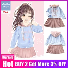 Liakhouskaya/ г.; Высококачественная весенняя одежда для маленьких девочек; платье для малышей с длинными рукавами; Детские платья с капюшоном в стиле пэчворк с героями мультфильмов для девочек