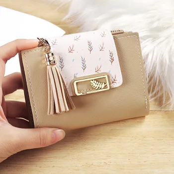 

Women's Handbag Tassels Pendant Short Women's Wallet Purse