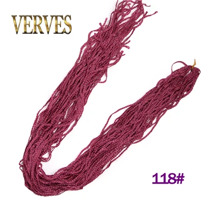 #118 VERVES маленькая коробка косички 32 дюйм плетение волос вязанная коса 50 корней/шт Наращивание волос объемная оплетка розовый серый черный Омбре - Цвет: #118