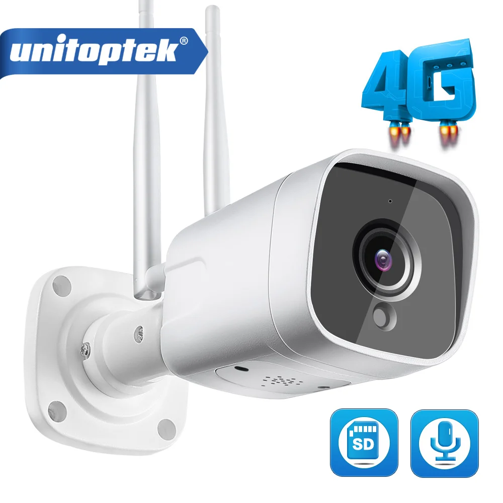 3G 4G sim карта камера HD 5MP беспроводная наружная безопасности Пуля CCTV Аудио ИК 20 м P2P