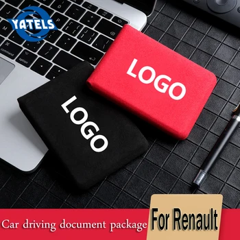 

NEW Best Selling Car driving document package license holster two-in-one ID folder For Renault Laguna Duster Logan Clio 4 Captur