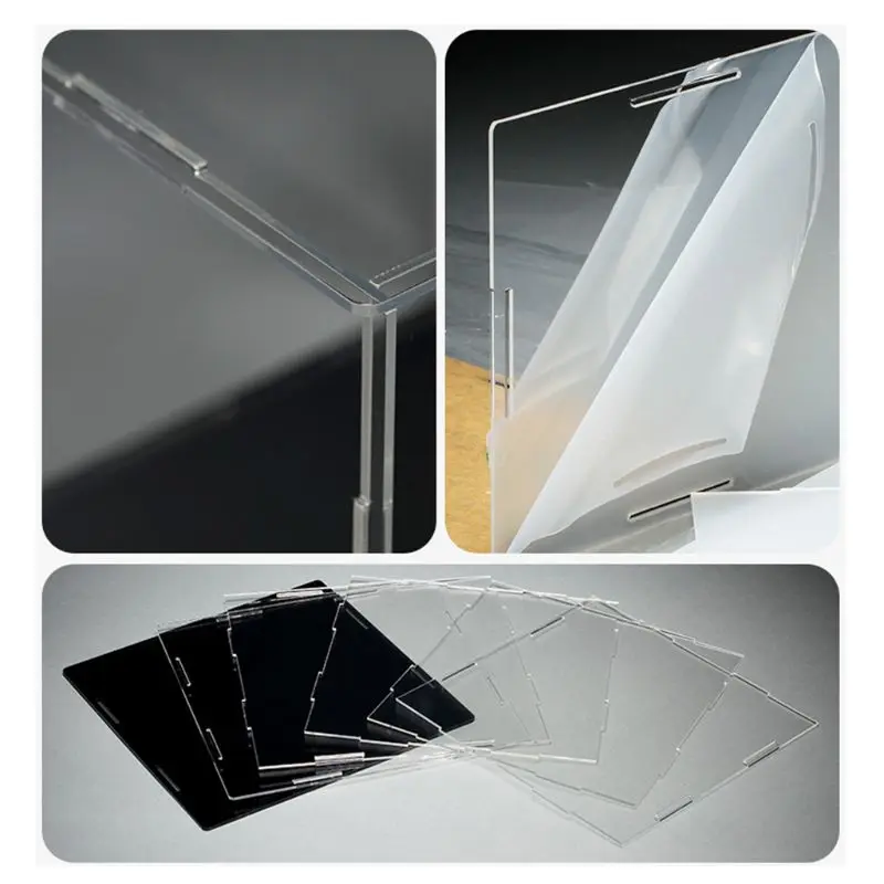 Toy Display Case Clear Acrylic Display Case Black Base Dustproof Protection Model Toy Show Box
