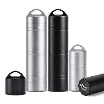 

Portable Aluminium Holder Key Chain Hanging Box Outdoor Camping Hiing EDC Tools Waterproof Storage Container 2020