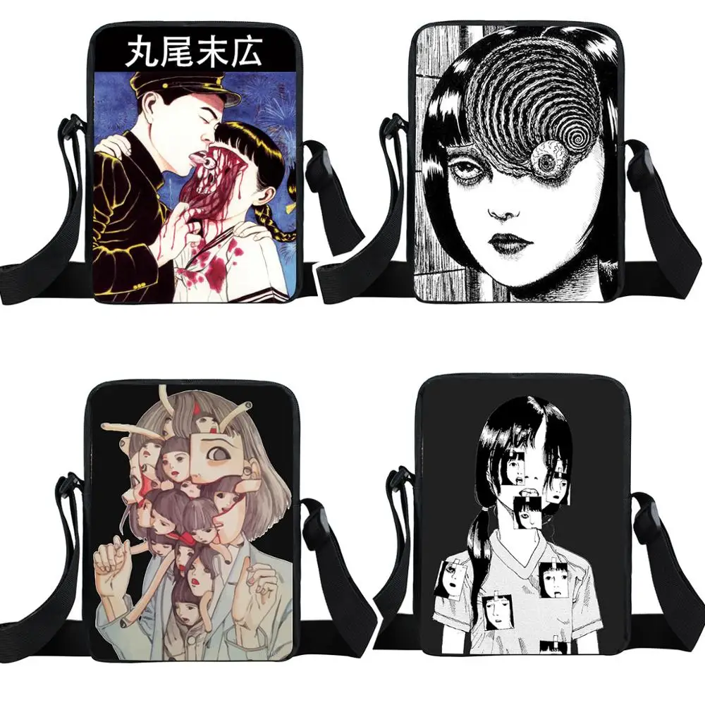 Horror manga сумка через плечо для женщин Junji Itou/Shintaro Kago Мужская Подростковая сумка через плечо для мальчиков и девочек Сумка-почтальон мини
