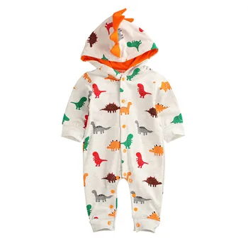 

Cute Newborn Baby Boy Girl Kid Dinosaur Doodle Romper Jumpsuit Cotton Clothes
