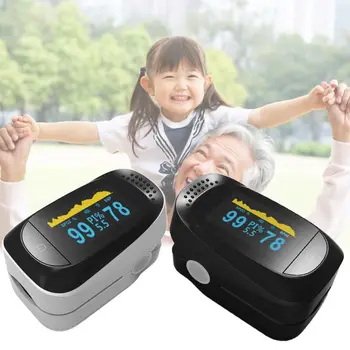 

Protable Finger Clip Pulse Oximeter Fingertip Heart Rate Monitor Oxymeter Applicable for Adult Home Health Test Use Household