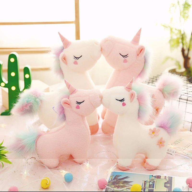 Большой размер Кукла-единорог Kawaii плюшевая игрушка единорог 30-70 см мягкие животные лошадка с куклой Подушка игрушка для детей женские рождественские подарки