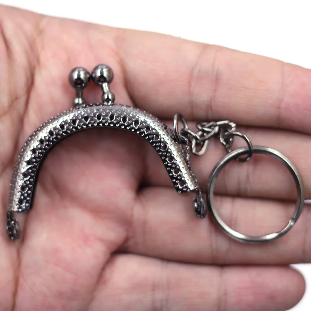 30Pcs Kiss Clasps Lock Buckles Key Rings Arch Coin Purse Bag Frames DIY Hardware Handbag Clutch Handle 5cm