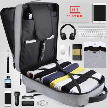 

Business Men's USB Rechargeable Backpack Multi-Function Laptop Backpack Anti Theft Backpack Backpack Purse Canvas Backpack