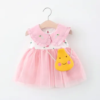

2020 Summer Girls Dress with Bag Baby Wear