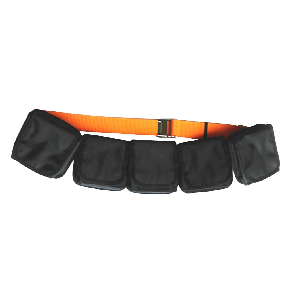 150cm 5cm Scuba Diving Weight Belt With 5 Pocket And Stainless Steel Buckle
