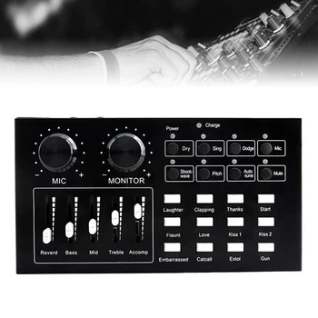 

Karaoke External Equipment Computer Volume Control Microphone Speaker Live Streaming Laptop Universal Audio Card Components