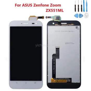 

Original For Asus Zenfone Zoom ZX551ML LCD Display Touch Screen Digitizer For ZX551ML With Frame Black White For Asus ZX551ML