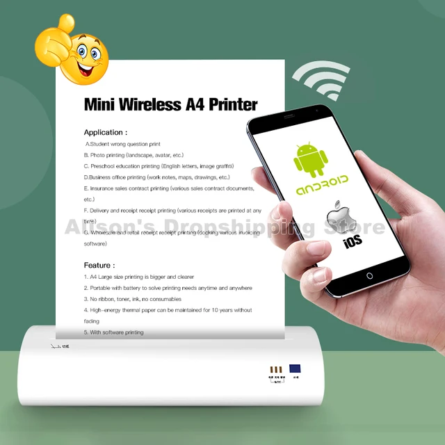 bluetooth printer a4 size