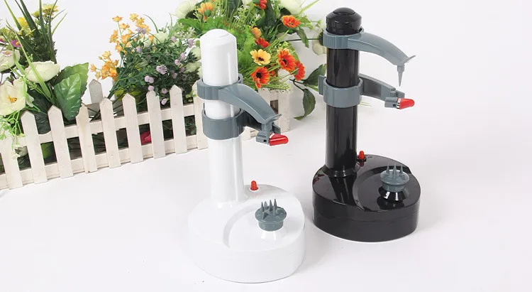 1pc Electric Apple Peeler Cutter Slicer Fruit Potato Peeler Automatic Battery Operated Machine Easy-to-use Kitchen Tool Utensil