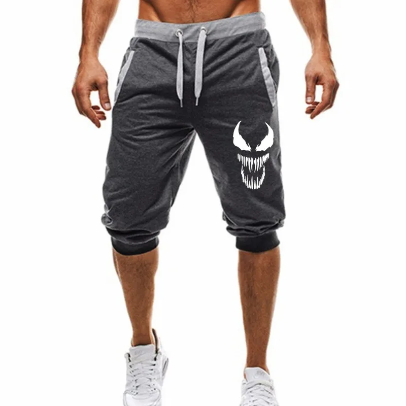 Skull venom Running Shorts Men Sports Jogging Shorts Summer Casual Pockets Men's Gym Men Sport gyms Short Pant Men 2020