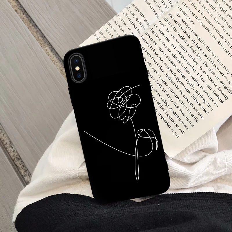 Чехол для телефона JAMULAR Love yourself Flower для iPhone 7 11 Pro XS MAX XR X 6 6s 8 Plus, мягкий силиконовый чехол с абстрактным рисунком