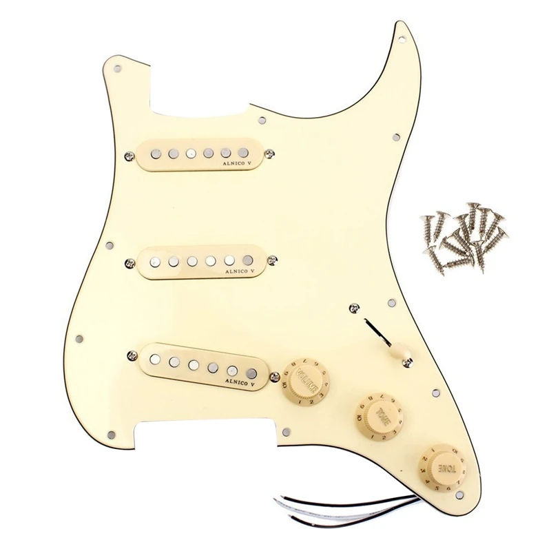 Prewired Pickguard Schrauben набор классических предварительно нагруженных SSS Alnico V пикапы в 60S